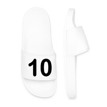 10 - Männer Badelatschen - Weiß - Vorne