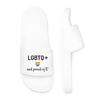 Pride Month - LGBTQ+ und stolz darauf - Männer Badelatschen - Weiß - Vorne