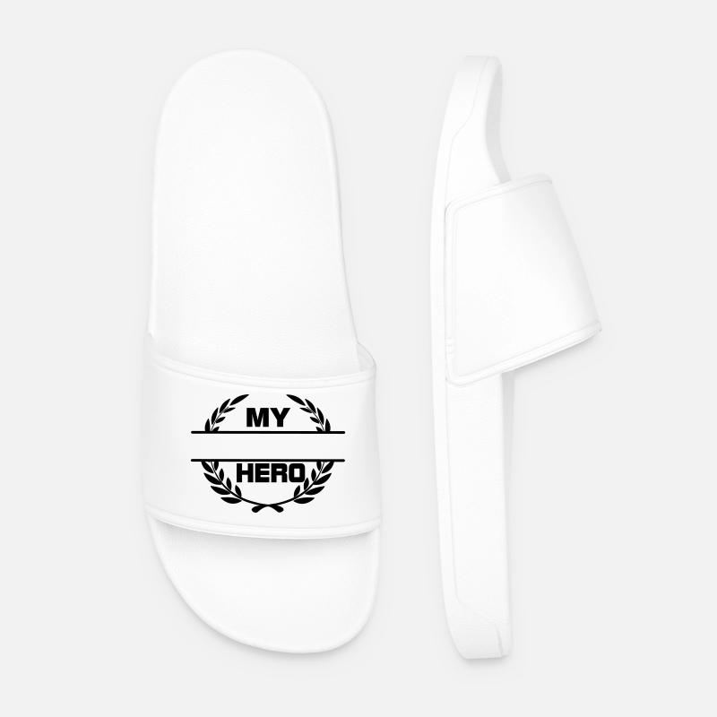 My hero - Men’s Pool Sliders - white