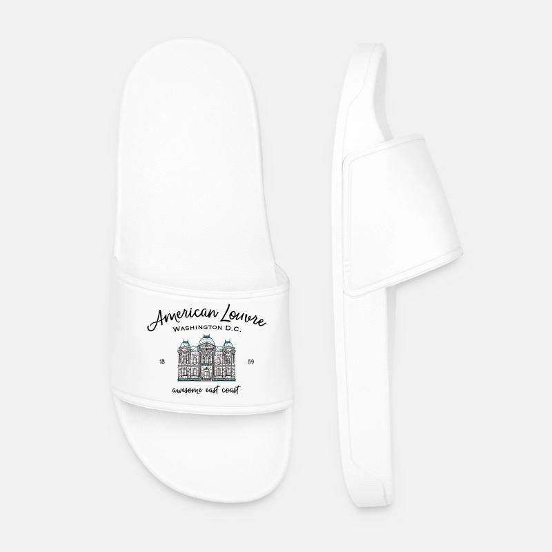 Washington D.C., attraction American Louvre - Men’s Pool Sliders - white