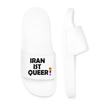 Iran ist queer - Männer Badelatschen - Weiß - Vorne