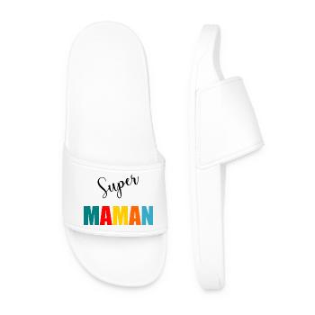 NOËL. ANNEE. ANNIVERSAIRE. RETRAITE. PAPA. MAMAM. - Claquettes Homme - blanc - Devant