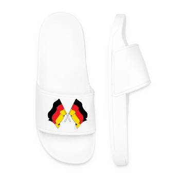 Two flags Germany - Men’s Pool Sliders - white - Front