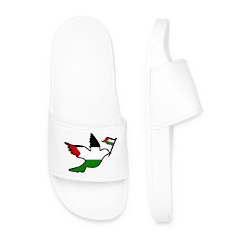 Free palestine - Claquettes Homme - blanc - Devant