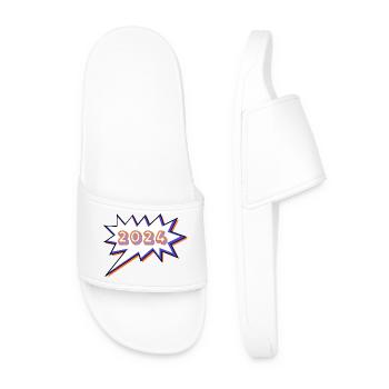 NOËL. ANNEE. ANNIVERSAIRE. RETRAITE. PAPA. MAMAM. - Claquettes Homme - blanc - Devant