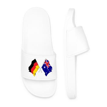 Flag of Germany and flag Australia - Men’s Pool Sliders - white - Front