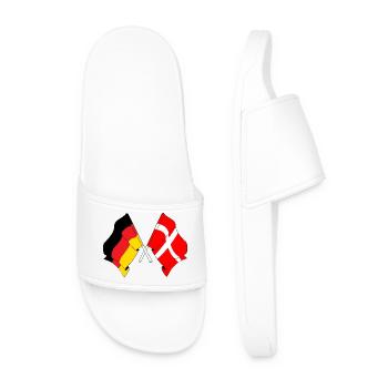 Drapeau de l’Allemagne et drapeau du Danemark - Claquettes Homme - blanc - Devant