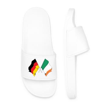 Flag of Germany and flag of Ireland - Men’s Pool Sliders - white - Front