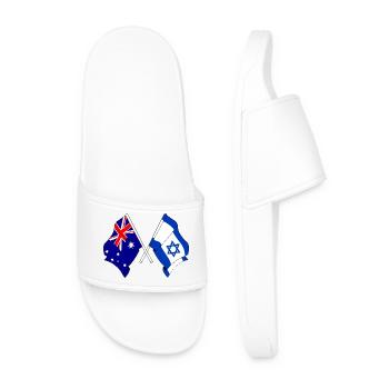 Flagge von Australien und Flagge von Israel - Männer Badelatschen - Weiß - Vorne