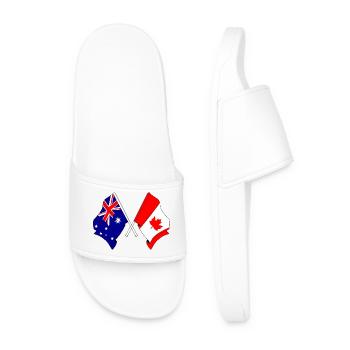 Flag of Australia and Canada flag - Men’s Pool Sliders - white - Front