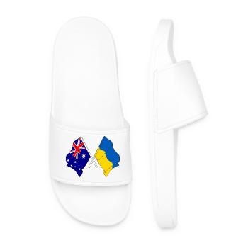 Flagge Australiens und Flagge der Ukraine - Männer Badelatschen - Weiß - Vorne