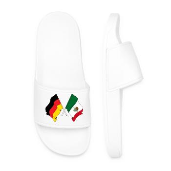 Drapeau de l’Allemagne et drapeau du Mexique croisés - Claquettes Homme - blanc - Devant