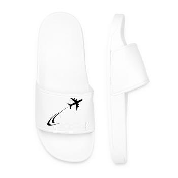 Flying away from plane - Men’s Pool Sliders - white - Front