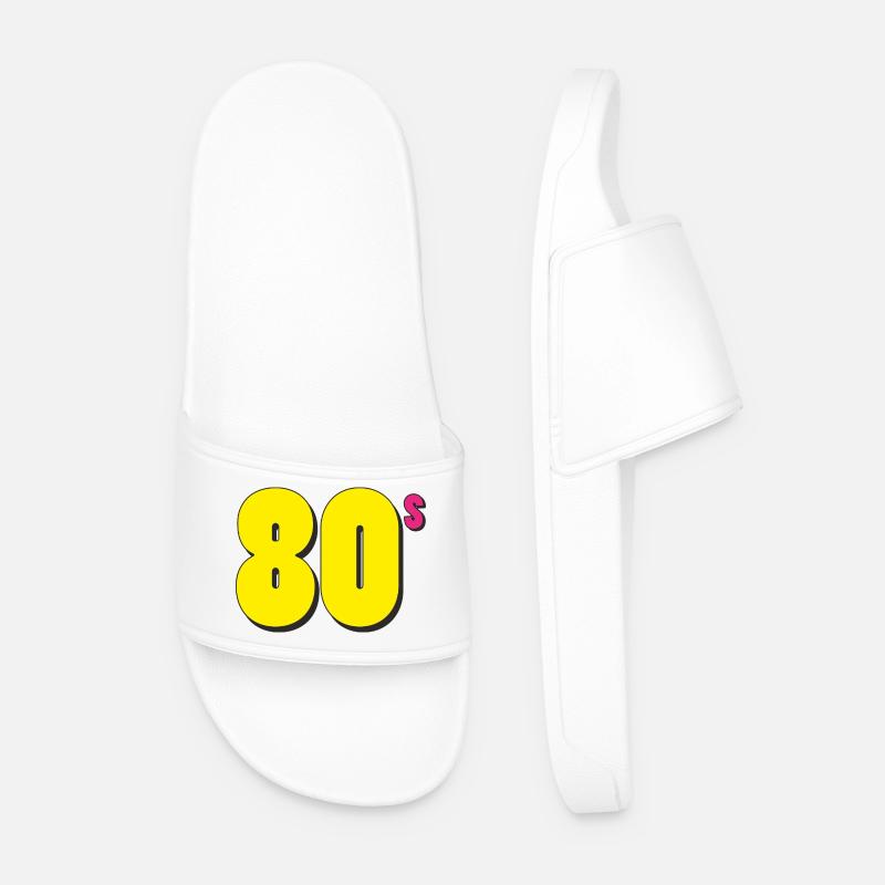 80s BIG - Männer Badelatschen - Weiß