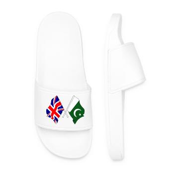 Drapeau de l’Angleterre et drapeau du Pakistan - Claquettes Homme - blanc - Devant