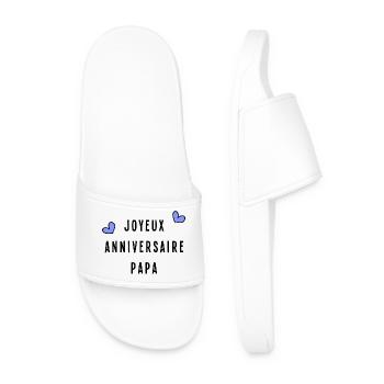 HAPPY BIRTHDAY DAD - Men’s Pool Sliders - white - Front