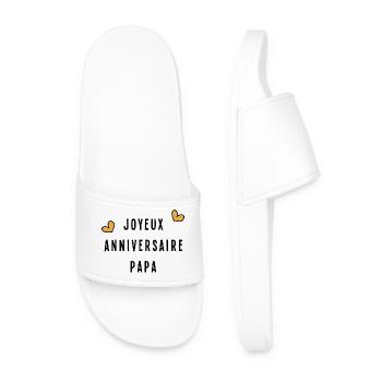 HAPPY BIRTHDAY DAD - Men’s Pool Sliders - white - Front