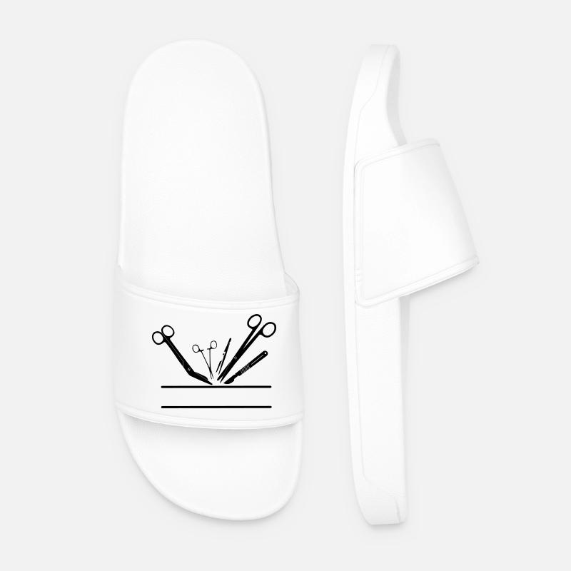 Bannière de nom d’outil d’opération - Claquettes Homme - blanc