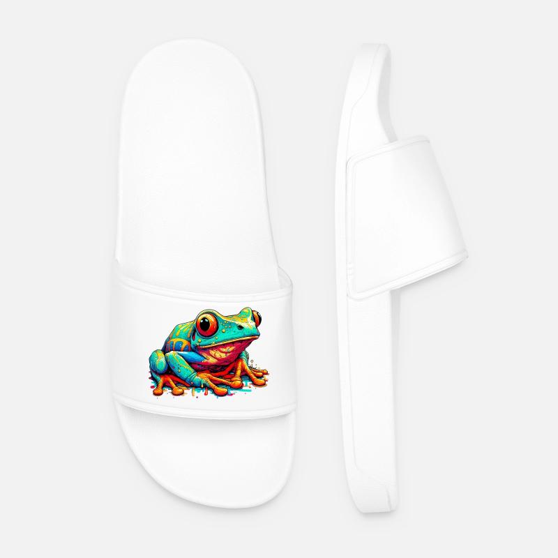 Frosch - Männer Badelatschen - Weiß