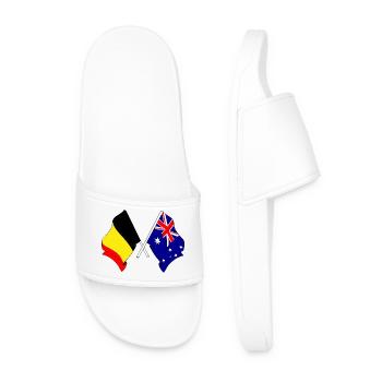 Cardio heart Drapeau Belgique, drapeau Australie - Claquettes Homme - blanc - Devant