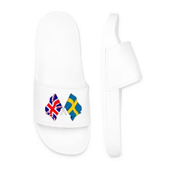 FlaggeEngland, Flagge Schweden - Männer Badelatschen - Weiß - Vorne