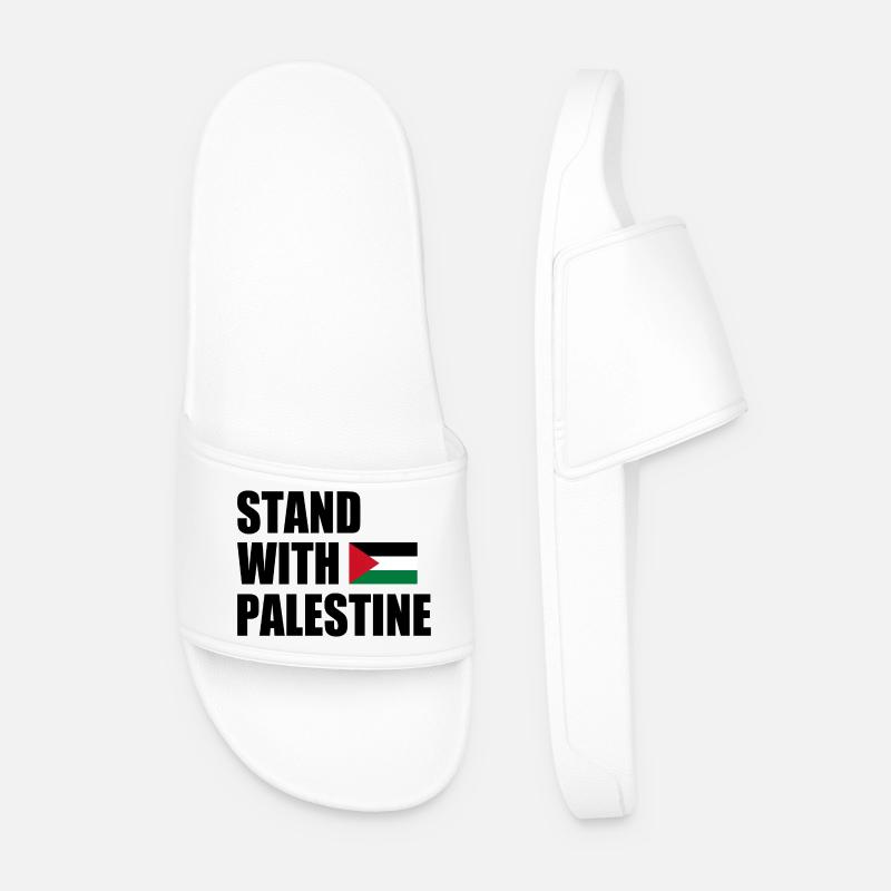 Stand with palestine - Men’s Pool Sliders - white