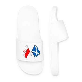 Flag Poland, flag Scotland - Men’s Pool Sliders - white - Front