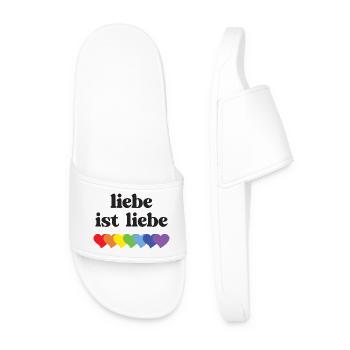 LGBT Pride Month - Liebe ist Liebe - Männer Badelatschen - Weiß - Vorne