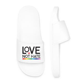 Mois de la fierté LGBT - Aimez pas la haine - Claquettes Homme - blanc - Devant