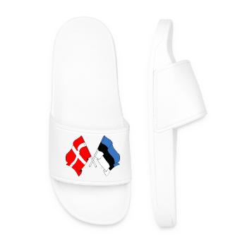 Drapeau Danemark drapeau Estonie - Claquettes Homme - blanc - Devant