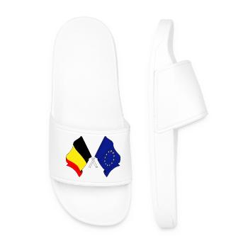 Pavillon Belgique Europe - Claquettes Homme - blanc - Devant