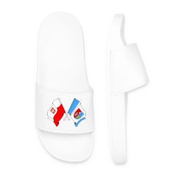 Flag Poland, Subcarpathia crossed - Men’s Pool Sliders - white - Front