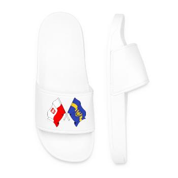 Flag Poland Silesia - Men’s Pool Sliders - white - Front