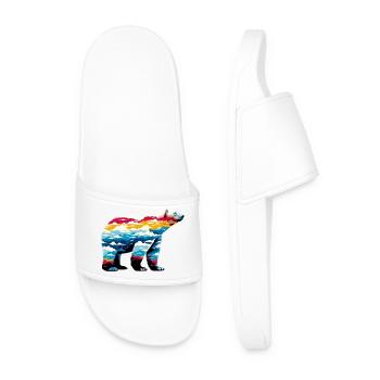 Ours blanc - Claquettes Homme - blanc - Devant