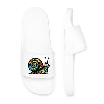 Snail - Men’s Pool Sliders - white - Front