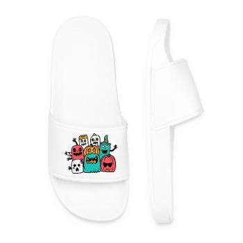 Halloween Party Figures - Men’s Pool Sliders - white - Front