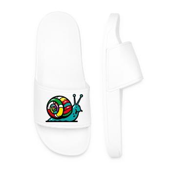 Snail - Men’s Pool Sliders - white - Front