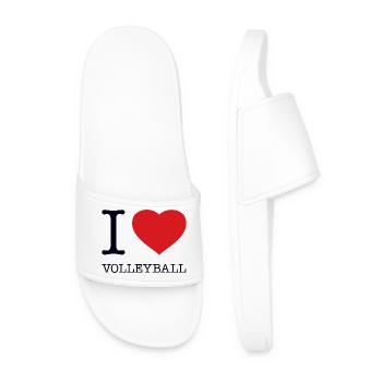 I LOVE VOLLEYBALL - Men’s Pool Sliders - white - Front