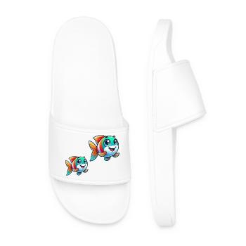 Bande dessinée de poisson - Claquettes Homme - blanc - Devant