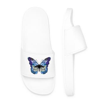 Schmetterling - Männer Badelatschen - Weiß - Vorne