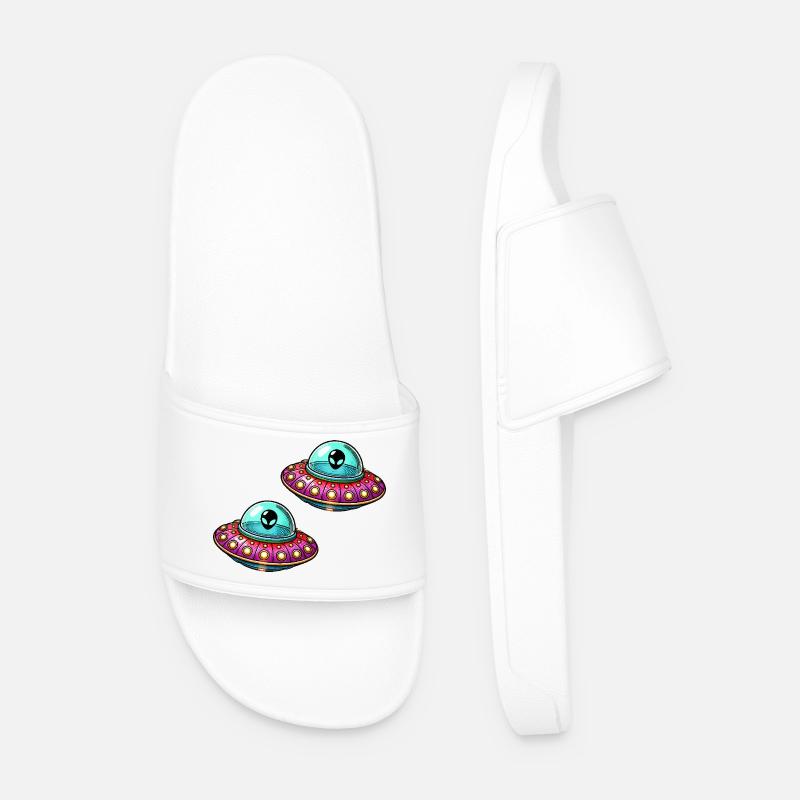 UFO Comic 2 - Men’s Pool Sliders - white