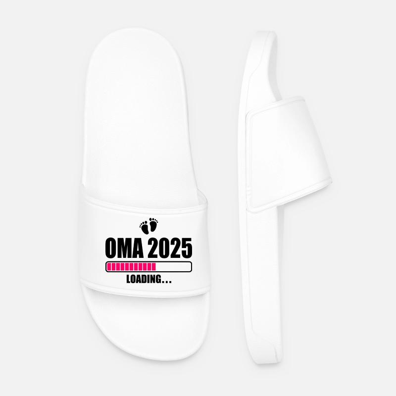 Oma 2025 loading - Männer Badelatschen - Weiß