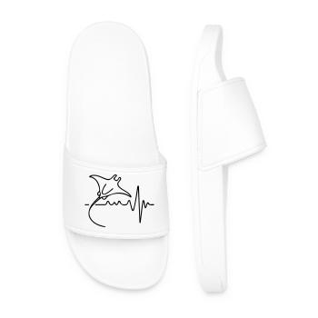 Eleganter Manta – Minimalistisches Ozean-Design - Männer Badelatschen - Weiß - Vorne