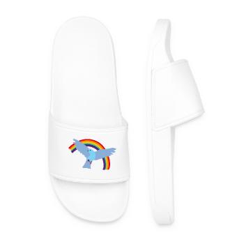 Colombe de la paix avec arc-en-ciel - Claquettes Homme - blanc - Devant