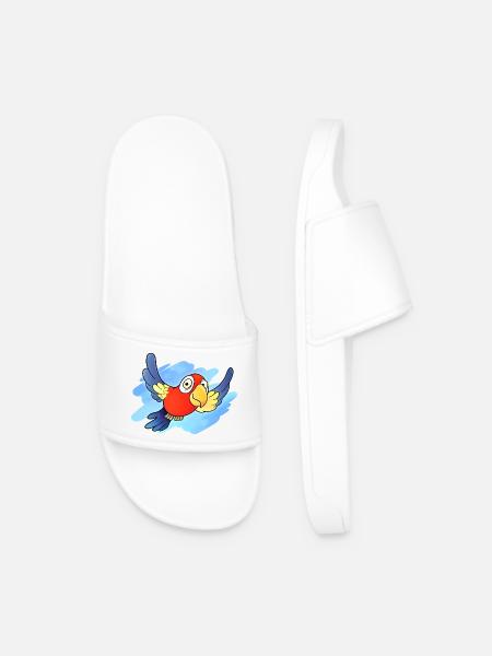 Parrot (Sky) - Men’s Pool Sliders - white