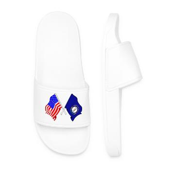 Drapeau des États-Unis et de l’État du Kentucky franchi - Claquettes Homme - blanc - Devant