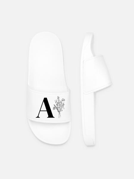 Minimalist Flower Bag - Men’s Pool Sliders - white