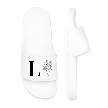 Minimalist flowers - Men’s Pool Sliders - white - Front