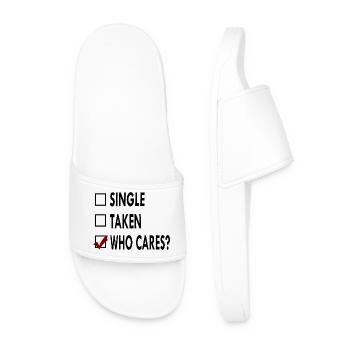 SINGLE noir blanc who - Claquettes Homme - blanc - Devant