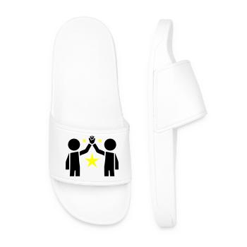 Friendship Best Friends - Men’s Pool Sliders - white - Front